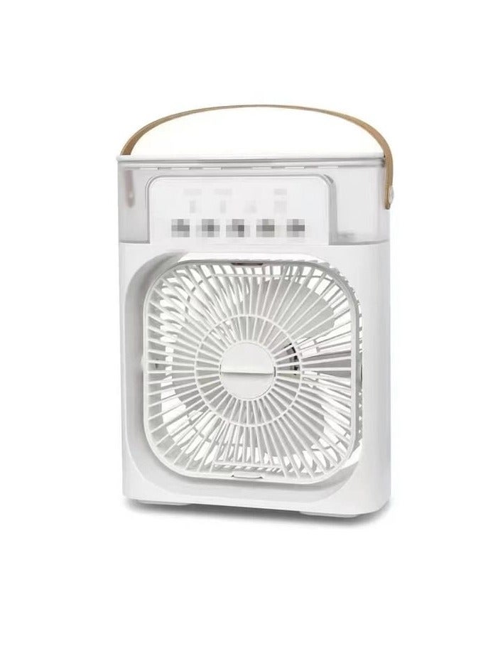 WEIDASI Multi-Function Five- Hole Fan USB Personal Evaporative Air Cooler Mini Humidifier Misting Fan with LED Light 3 Wind Speeds and 5 Spray Modes For Home and Office - Image 2