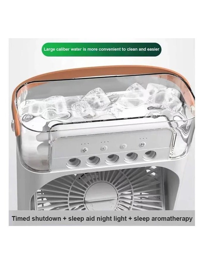 WEIDASI Multi-Function Five- Hole Fan USB Personal Evaporative Air Cooler Mini Humidifier Misting Fan with LED Light 3 Wind Speeds and 5 Spray Modes For Home and Office - Image 4