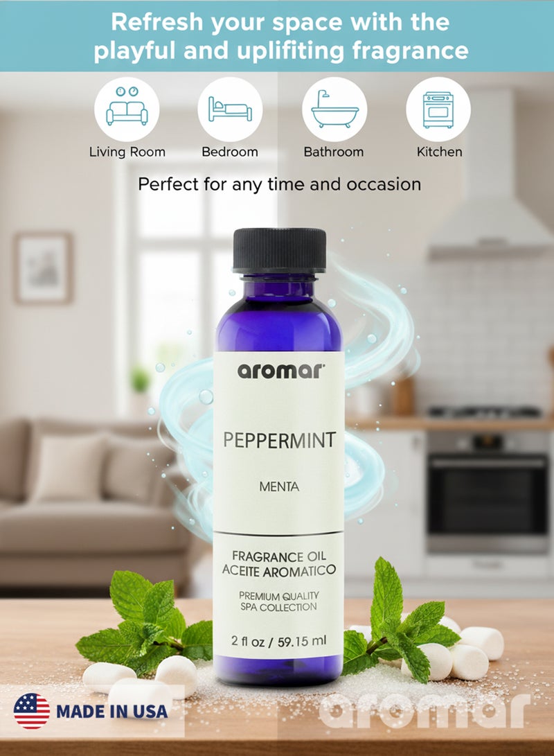 Aromar Spa Aromatic Oil  Peppermint Fragrance, 59.15ml - Image 3