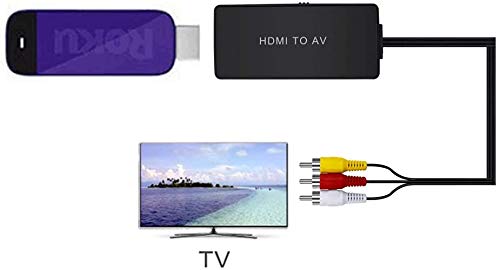 Dingsun HDMI to AV Converter HDMI to RCA Composite Converter Adapter, Support PAL/NTSC, Support 1080P, Compatible with Roku/Fire Sitck/PS4/Xbox/Spectrum Box/Old Sanyo TV/Old LG TV/Old CRT ect. - Image 4