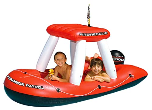 Swimline Fireboat Squirter Inflatable Pool Toy RedWhite 60 X 33 X 32 - Image 1