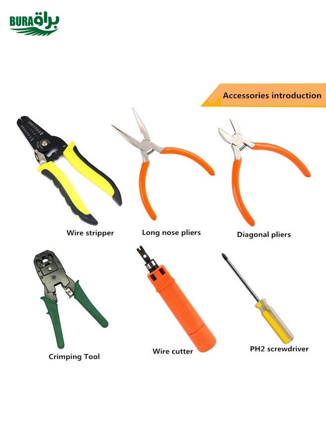 BURAQ JAKEMY PS-P15 16 in 1 Professional LAN Network Kit Crimper Cable Wire Stripper Cutter Pliers Screwdriver Tool  - Image 3