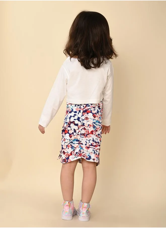 LILPICKS White Blue Girls Wear Clothing set