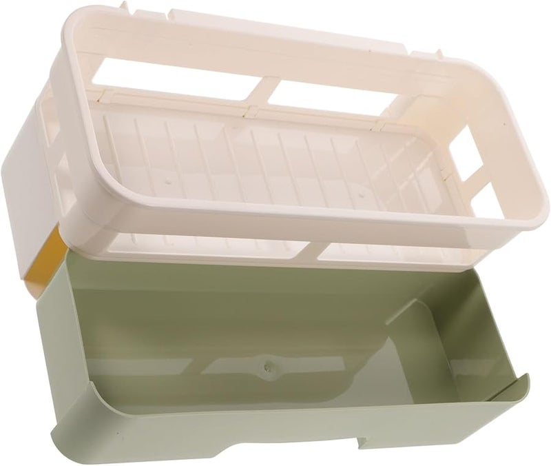 Wall Mounted Bathroom Organizer Shelf With Drawer Drill Free Removable Storage Rack For Toiletries - Image 1