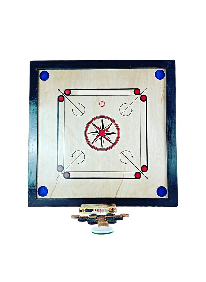 Toy Box 24inches Wooden Carrom Board With 24 Coins & Striker Set - Image 1