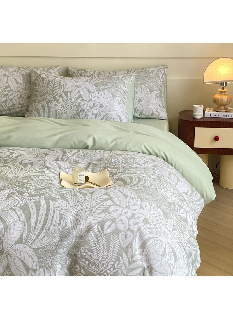 4 Pieces Cotton Comforter Sets Fits 1.5M /1.8M Double Size Bed Housewarming gift Birthday Gift - Image 1