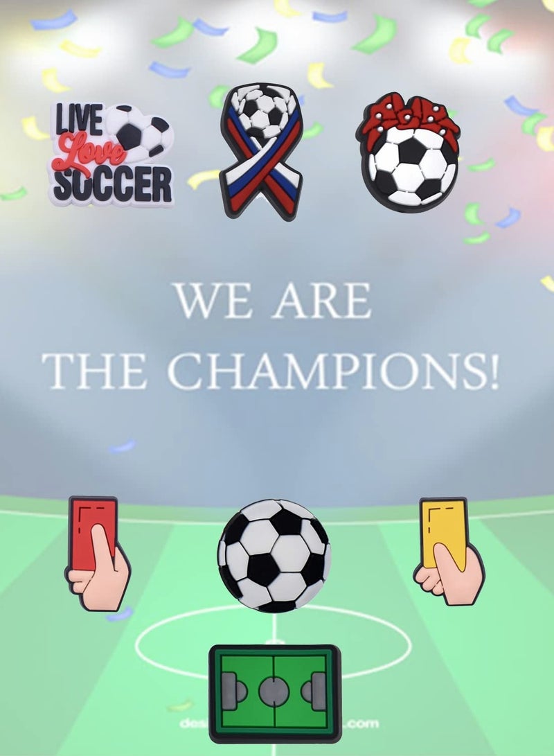 Excefore Crocs Shoe Decoration Charms 30 Pcs Sports Croc Accessories PVC Shoe Charms for Crocs Shoes Bracelets Wristband - Image 5