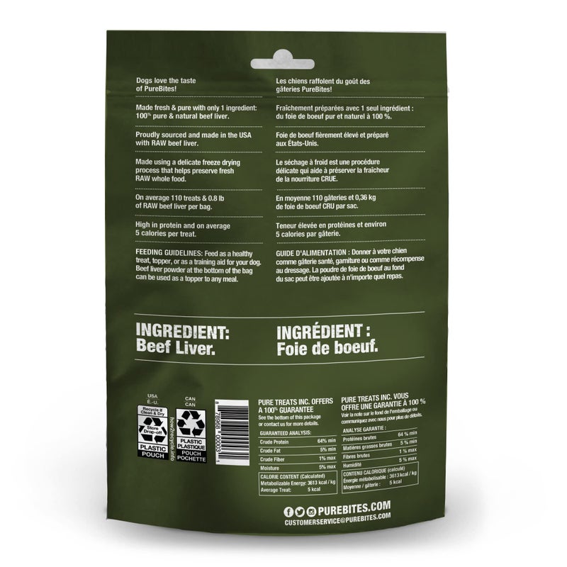 Purebites Beef Liver For Dogs, 4.2Oz / 120G - Mid Size - Image 1
