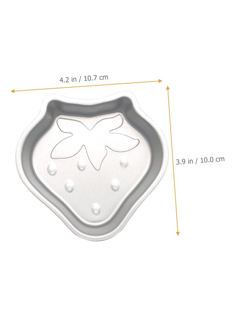 Excefore Strawberry Silicone Mold, 16 Pcs Oven Baking Molds Muffin Mini Tart Pans Mini Cake Molds Silicon Cup Cakes Trays Individual Cheesecake Pans Tartlet Carbon Steel Bozai Cake Paper Cup - Image 4