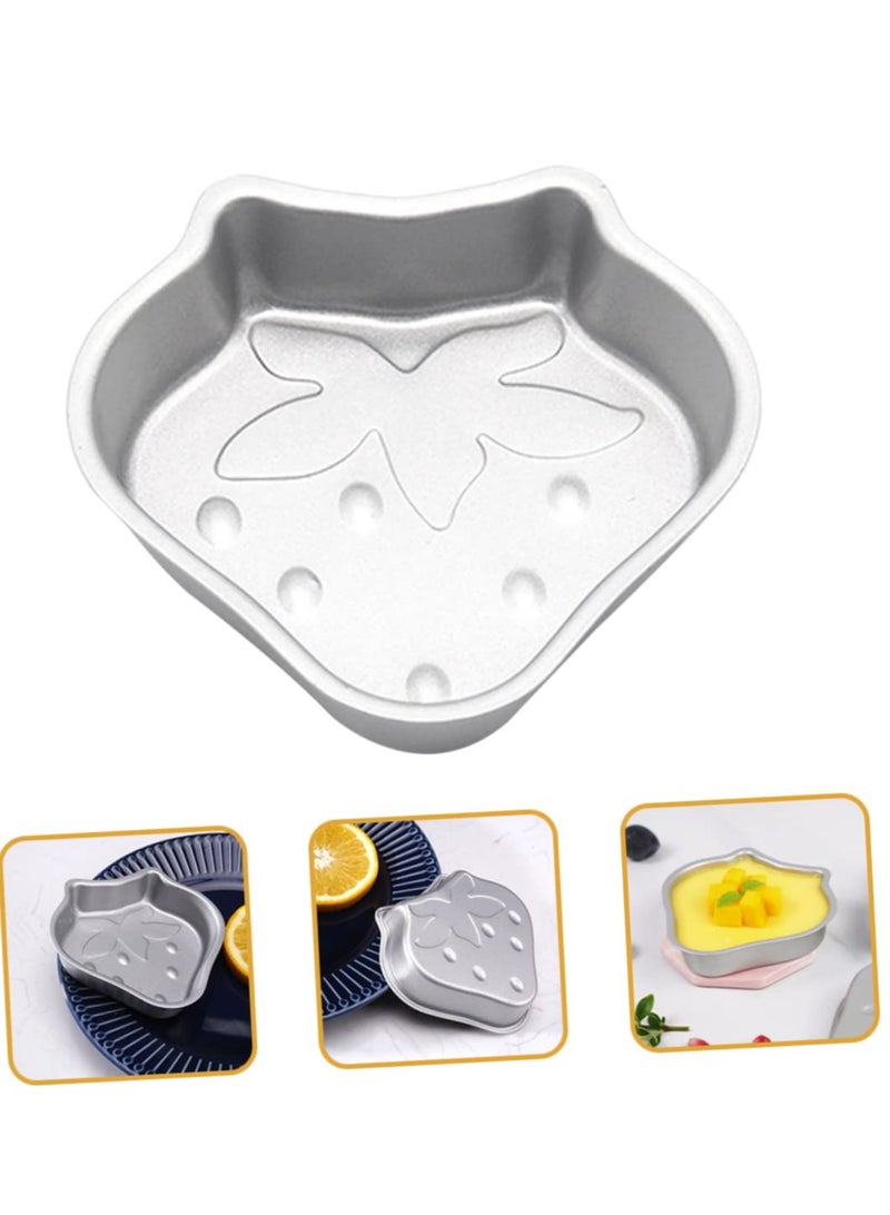 Excefore Strawberry Silicone Mold, 16 Pcs Oven Baking Molds Muffin Mini Tart Pans Mini Cake Molds Silicon Cup Cakes Trays Individual Cheesecake Pans Tartlet Carbon Steel Bozai Cake Paper Cup - Image 3