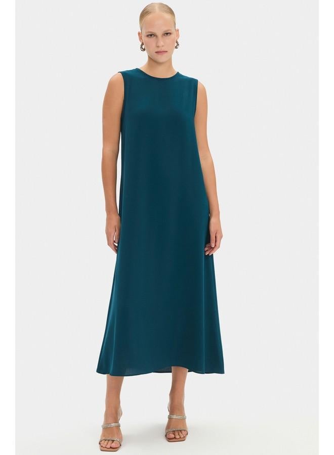 جون عباية جوني نسائية بتفاصيل حجرية بلون تركواز فضفاض - Image 5