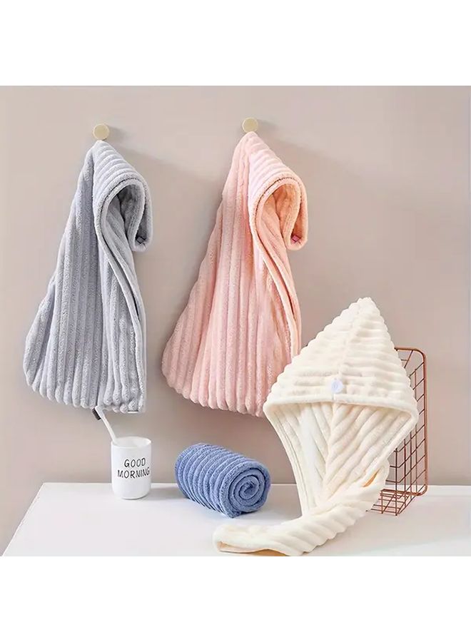 1pc Womens Luxury Coral Hair Towel Wrap Super Absorbent Quick Dry Hair Turban No Blow Dryer Needed Soft Post Shower For Sensitive Scalp Pink Spa And Bathroom Essentials - Image 2