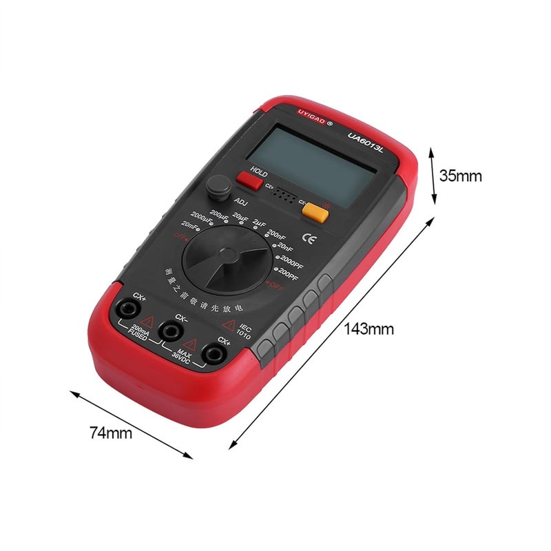 Digital Capacitance Meter 0 1pF To 20000uF LCD Backlight Max 1999 Display High Precision Capacitor Tester - Image 3
