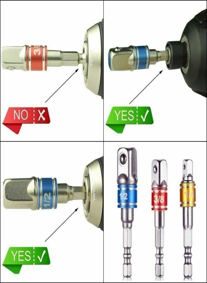 AD connecting rod Colour with bead card lock connecting rod Sleeve connecting rod with steel ball 1/2 1/4 3/8 3-piece Single Slot Black  - Image 5