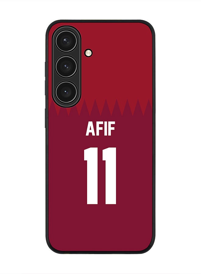 Stylizedd For Samsung Galaxy S25 5G Case,Slim fit Camera Protection, Shockproof Thin Phone cover  - Football - Qatar,  Afif - Image 1