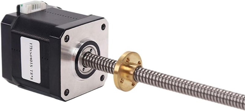 محرك خطوي Nema17 17HS8401S مع برغي T8 بطول 200 ملم وملعب 2 ملم لآلة النقش CNC وطابعة ثلاثية الأبعاد - Image 1