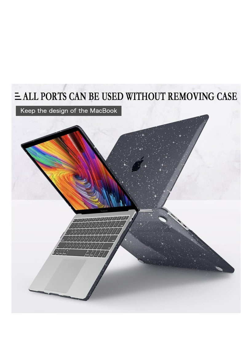 Generic Sparkly Hard Case Compatible for 2025 M4 Chip A3240/2024 M3 Chip A3113/2022 M2 Chip A2681 MacBook Air 13.6 inch with Liquid Retina Display, Protection Hard Shell Cases ,Black  - Image 4
