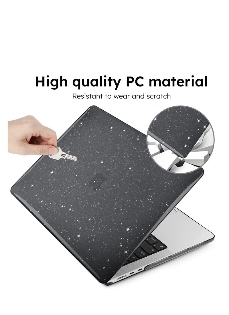 Generic Sparkly Hard Case Compatible for 2025 M4 Chip A3240/2024 M3 Chip A3113/2022 M2 Chip A2681 MacBook Air 13.6 inch with Liquid Retina Display, Protection Hard Shell Cases ,Black  - Image 5