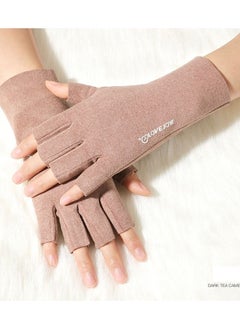 Women's Warm Dew Finger Trimming Thin Half Finger Gloves
