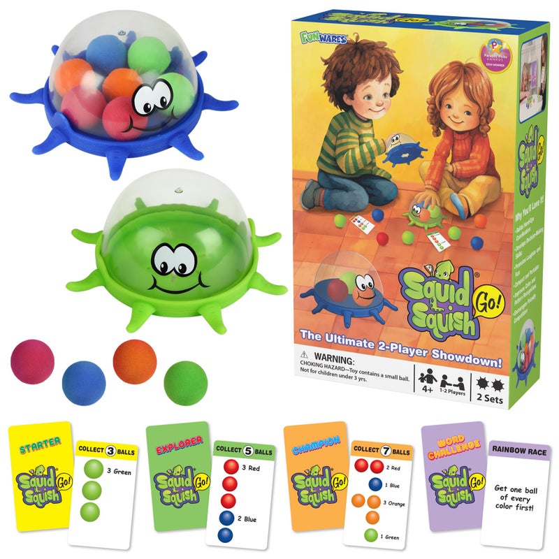 Funwares Colorful Squid Squish FastPaced Floor Game for Kids Interactive Learning HandEye Coordination Counting and Color Game Active Play 24 Players Ages 48 Go Speed Edition - Image 3