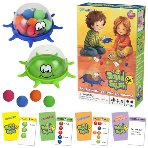 Funwares Colorful Squid Squish FastPaced Floor Game for Kids Interactive Learning HandEye Coordination Counting and Color Game Active Play 24 Players Ages 48 Go Speed Edition - Image 1
