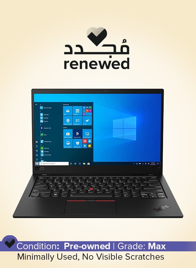 Lenovo Renewed - Thinkpad X1 Carbon Laptop With 14-Inch Full HD Display, Core i7 Processor/10th Gen/Dual Core/16GB RAM/512GB SSD/Intel HD Graphics/Windows 10 English black
