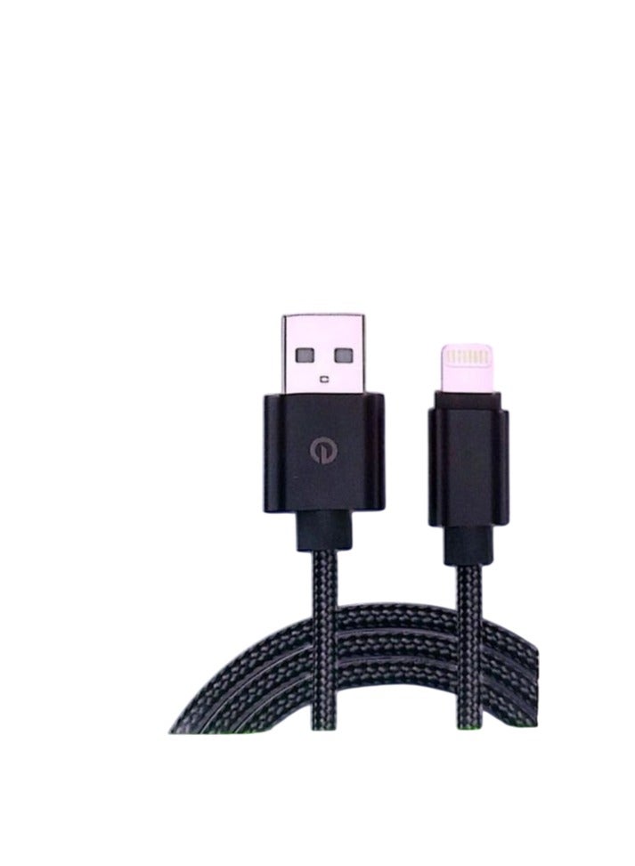 endefo Lightning USB Cable, Nylon Braided, Aluminum Alloy Cap - Image 1