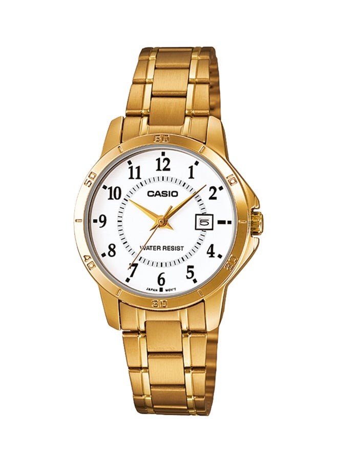 CASIO Women Stainless Steel Analog Watch LTP-V004G-7BVDF - 30 mm - Gold - Image 1