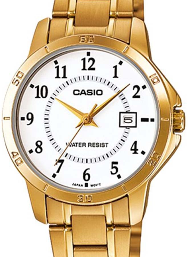CASIO Women Stainless Steel Analog Watch LTP-V004G-7BVDF - 30 mm - Gold - Image 3
