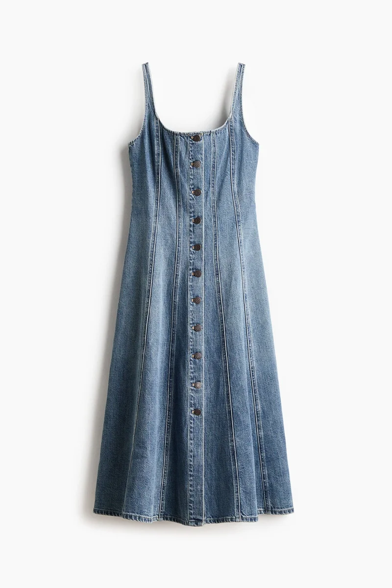 H&M  Button-front denim dress for Women | Best Price UAE