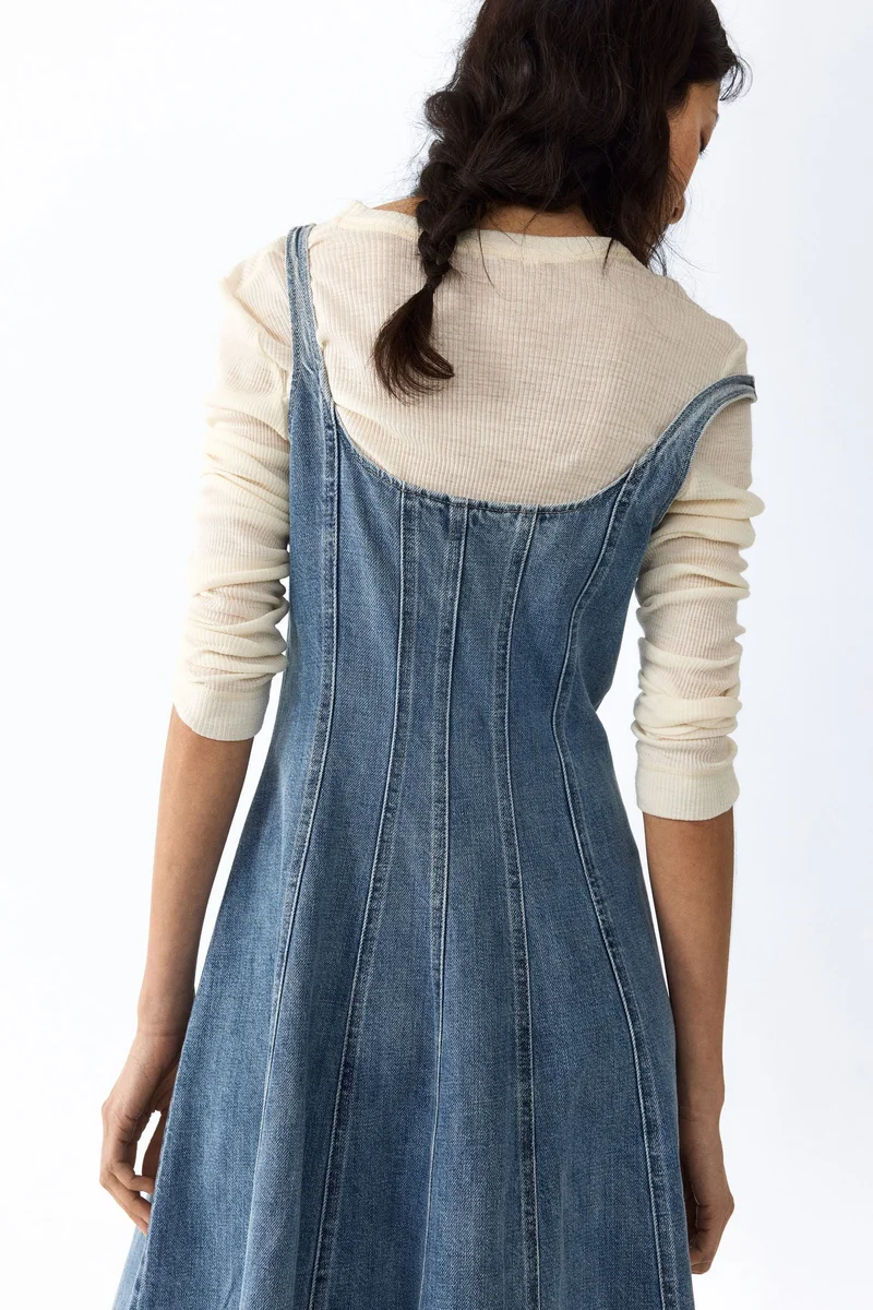 H&M  Button-front denim dress for Women | Best Price UAE