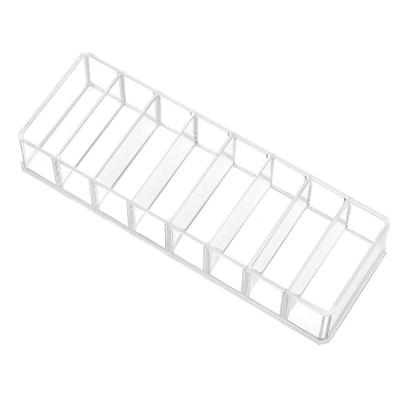 HBlife Clear Acrylic Makeup Compact Organizer, 8 Spaces Vanity Organizer Stand Eyeshadow Pallet Storage for Lipstick Bronzer Powder Highlighter, Skincare Cosmetic Display Cases for Bathroom - Image 2