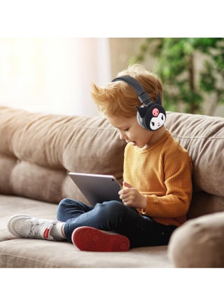 Kids Over Ear Headphones, Kids Bluetooth Headphones, Cat Ear Bluetooth Headphones with Microphone, TF Card, Kids Headphones for Teens, Boys, Girls (Black) - view 2