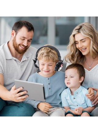 Kids Over Ear Headphones, Kids Bluetooth Headphones, Cat Ear Bluetooth Headphones with Microphone, TF Card, Kids Headphones for Teens, Boys, Girls (Black) - view 4