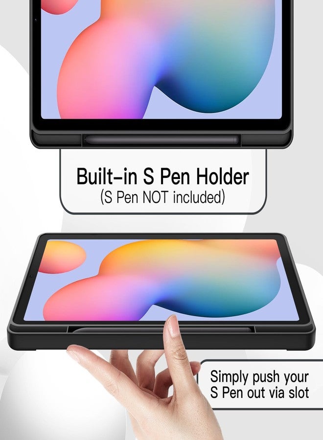 جي تيك جراب JETech لجهاز سامسونج جالاكسي تاب إس 6 لايت 10.4 بوصة 2024/2022/2020 مع حامل قلم S Pen، غطاء نحيف للتابلت مع ظهر TPU ناعم، خاصية التشغيل/الإيقاف التلقائي (أسود) - Image 5
