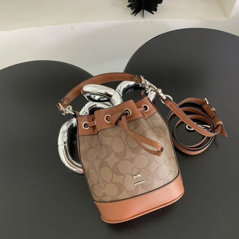 Koujia Presbyopic Bucket Bag Women'S Retro Cross-Body Bag Fashionable And Versatile Drawstring Handbag All Year Round - Image 1
