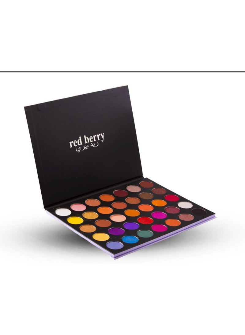Red berry Eyeshadow Palette 35 multicolor shades - Image 2