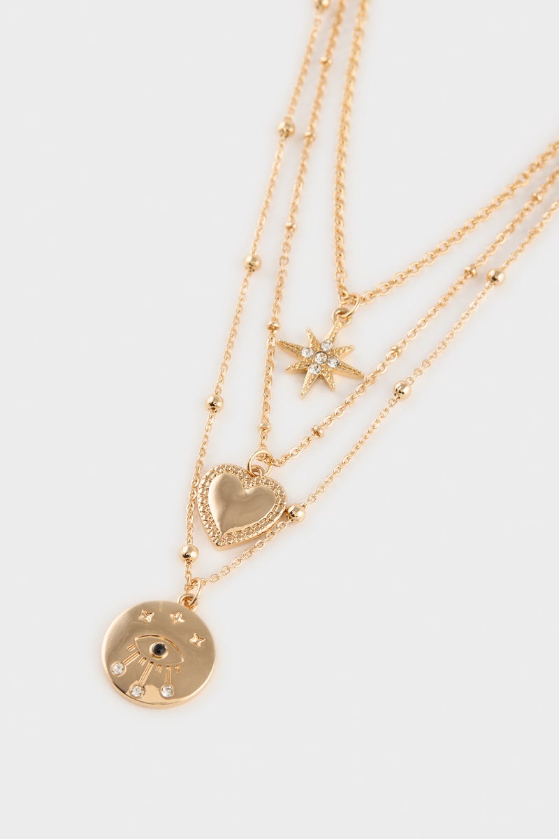 DeFacto Gold Woman Woman 3 Piece Necklace Set Casual - Image 2