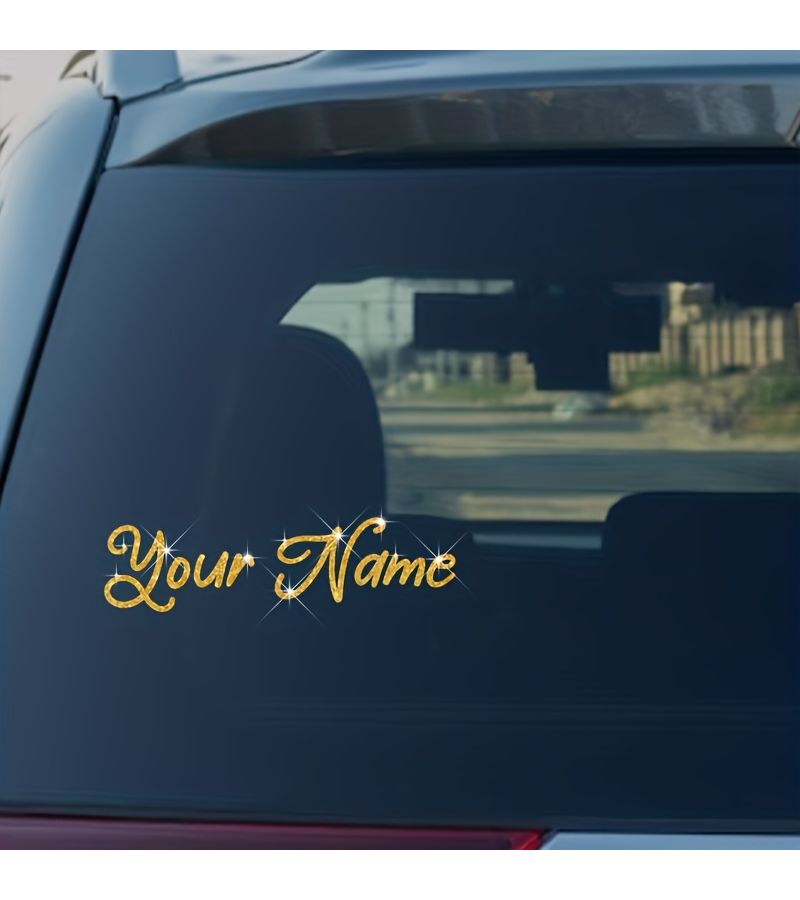 Personalized Name Sticker Shinny Silvery Self Adhesive Vinyl Decal For Cars Laptop Water Bottle Vehicle Customization Gift Idea M 2 Inch - Image 3