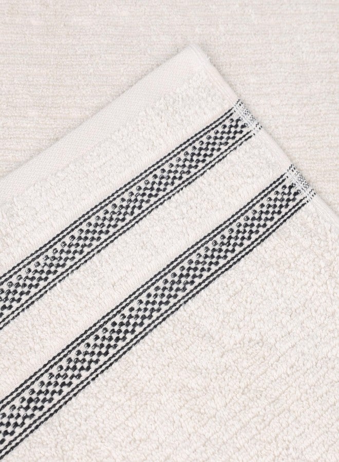 Superior Cotton Face Towel/Washcloth Set, Zero Twist, Ribbed Geometric, Small Facial Towels, Spa, Hotel, Guest, Home, Bathroom Basics, Plush Soft Absorbent, Luxury Quick Drying, Set of 12, Stone - Image 5