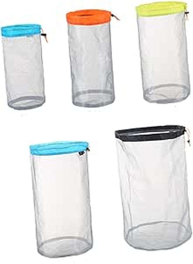 Mesh Drawstring Storage Pouch For Gym Camping Travel Sports Activities - Image 1