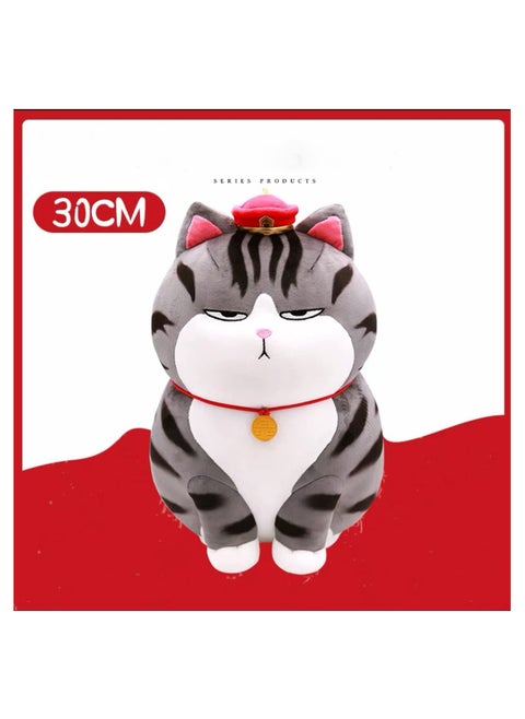 Cute Cat Stuffed Animal Doll Plush Hugging Toy(30cm)