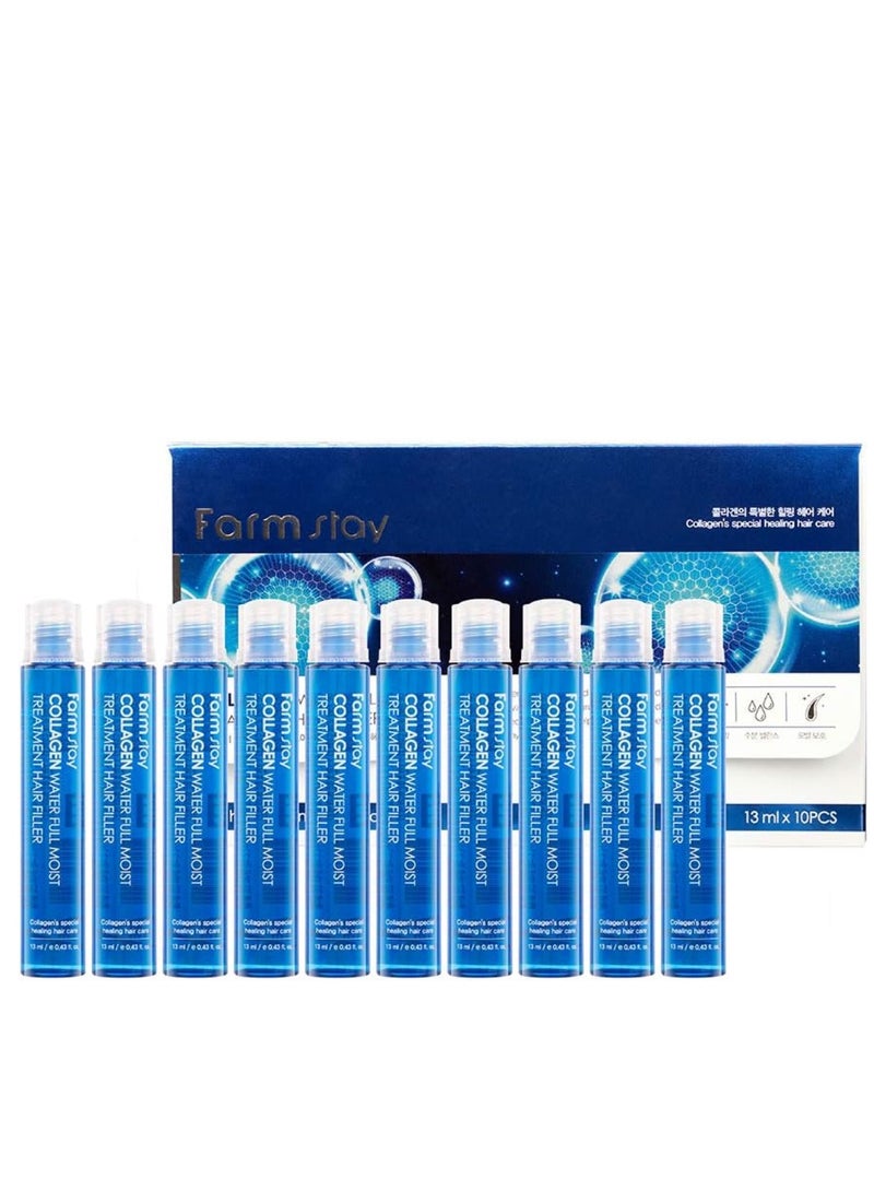 Farm Stay Collagen Water Full Moist Treatment Hair Filler (13ml x 10) - Image 1