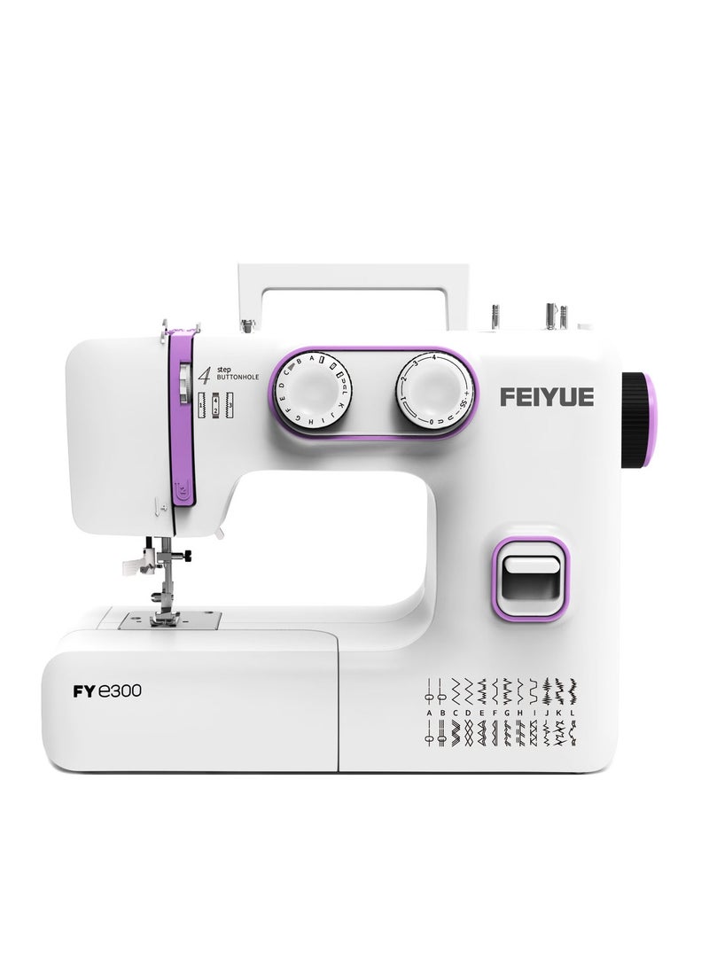 فيوي مكينة خياطة منزلية فييو بنفسجي 24 غرزة مزودة بمحرك سيرفو FYe300 - Image 1