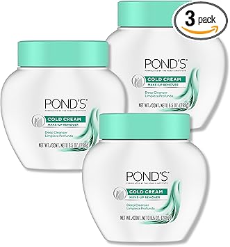 PONDS PONDS Cold Face Cream Skin Care Facial Cleanser for All Skin Types Deep Moisturizing Face Wash Makeup Remover 95 oz 3 Pack - Image 1