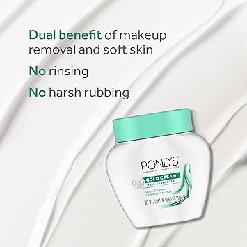 PONDS PONDS Cold Face Cream Skin Care Facial Cleanser for All Skin Types Deep Moisturizing Face Wash Makeup Remover 95 oz 3 Pack - Image 5