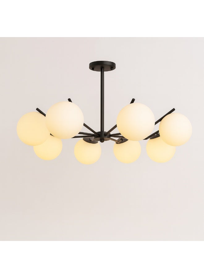Cluc Black steco  Globo di vetro Chandelier - 8  globes - Image 1