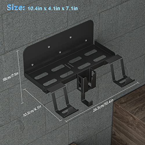 Allnice PS5 Wall Mount, 5 IN 1 Playstation 5 Wall Mount (Disc and Digital Edition) Wall Bracket for Playstation 5 with Detachable Controller Holder & Headphone Hanger & Remote Control Bracket (Black) - Image 2