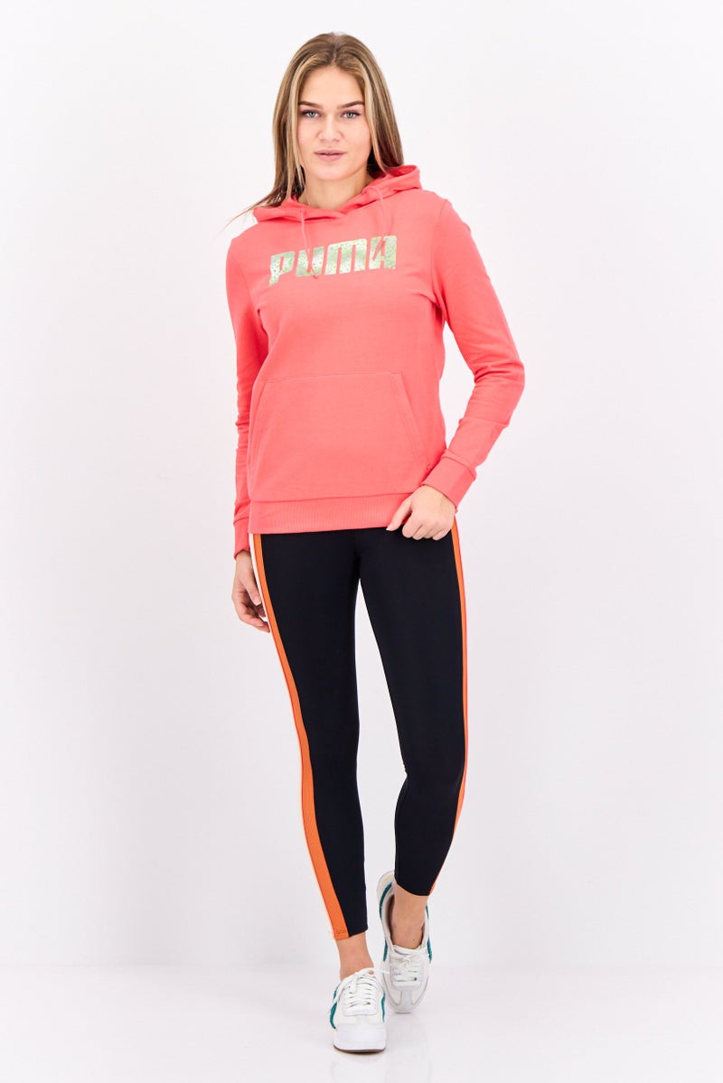 PUMA هودي خارجي للنساء بأكمام طويلة وقصة عادية، كورال - Image 4