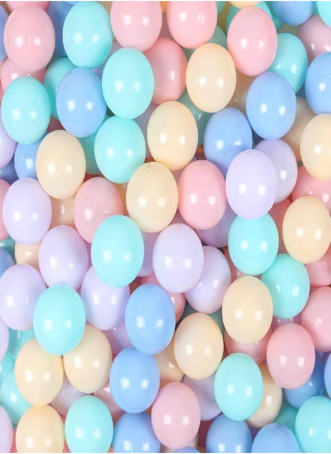 TRENDBOX Ball Pit Balls 100 - Macaron Colors Pit Balls Non-Toxic Free Bpa Soft Plastic Balls For Ball Pit Play Tent Baby Playhouse Pool Birthday Party Decoration (A-5 Macaron Colors)  - Image 3